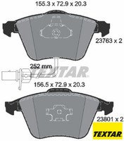 Textar 2376302 Bremsbelagsatz FüR Scheibenbremse Bremsbelagsatz