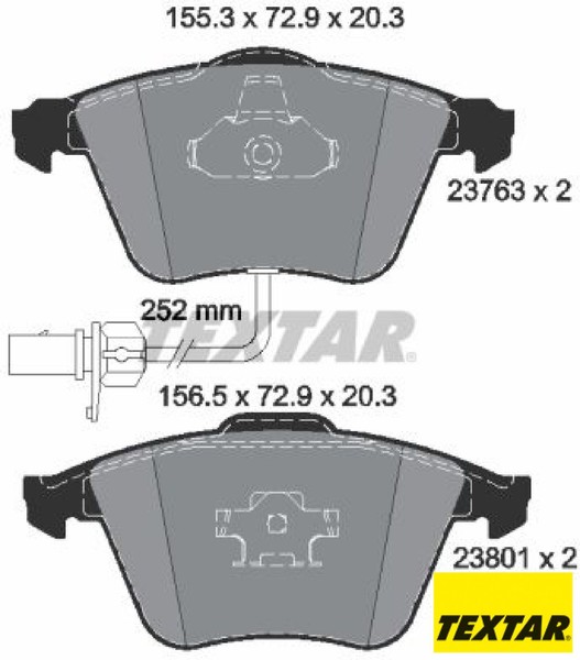 Textar 2376302 Bremsbelagsatz FüR Scheibenbremse Bremsbelagsatz-image