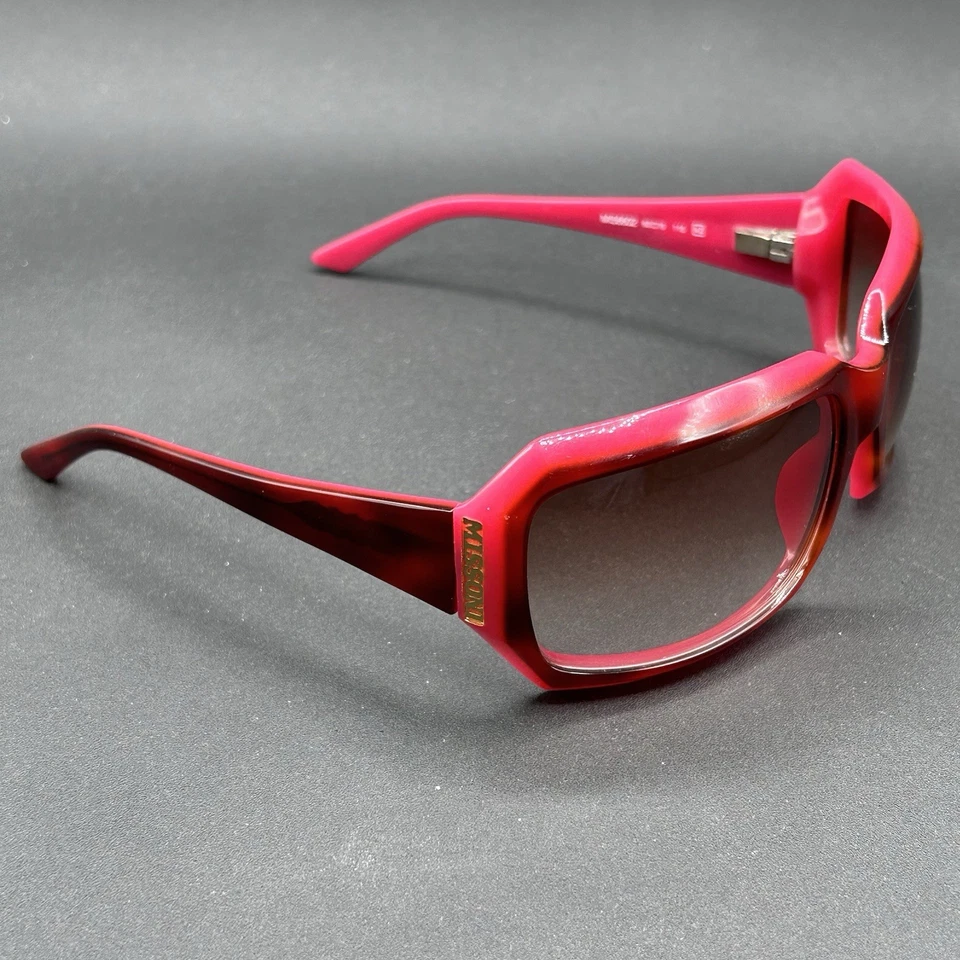 Missoni MI56602 太阳镜 棕色玳瑁和覆盆子渐变 意大利 63-19-115 二手 — 第 3/4 张图片