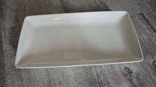 Ceramic Rectangular Serving Platter  Plain White 27cm New