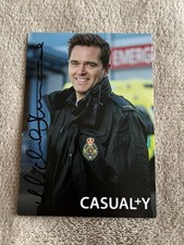 MICHAEL STEVENSON  (CASUALTY) HAND SIGNED OFFICIAL BBC CAST CARD- UNDEDICATED 
