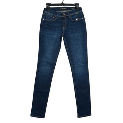 NEW Mavi Gold Alexa Mid Rise Skinny Jeans 27x32 Dark Wash Stretch Denim NWT