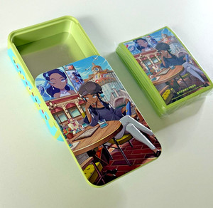 Pokémon TCG Chinese Trainer Storage Tin Nessa With Card Sleeves US Seller