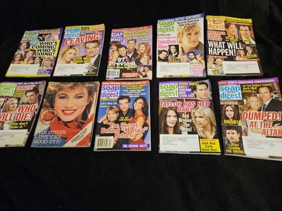 Soap Opera Digest Magazine Lot (9) + Avon Catalog 1990s Vintage