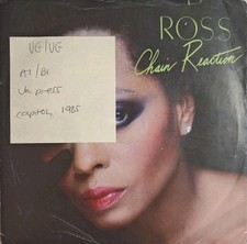Diana Ross Chain Reaction Vinyl Record 7" VG/VG CL 386 1985