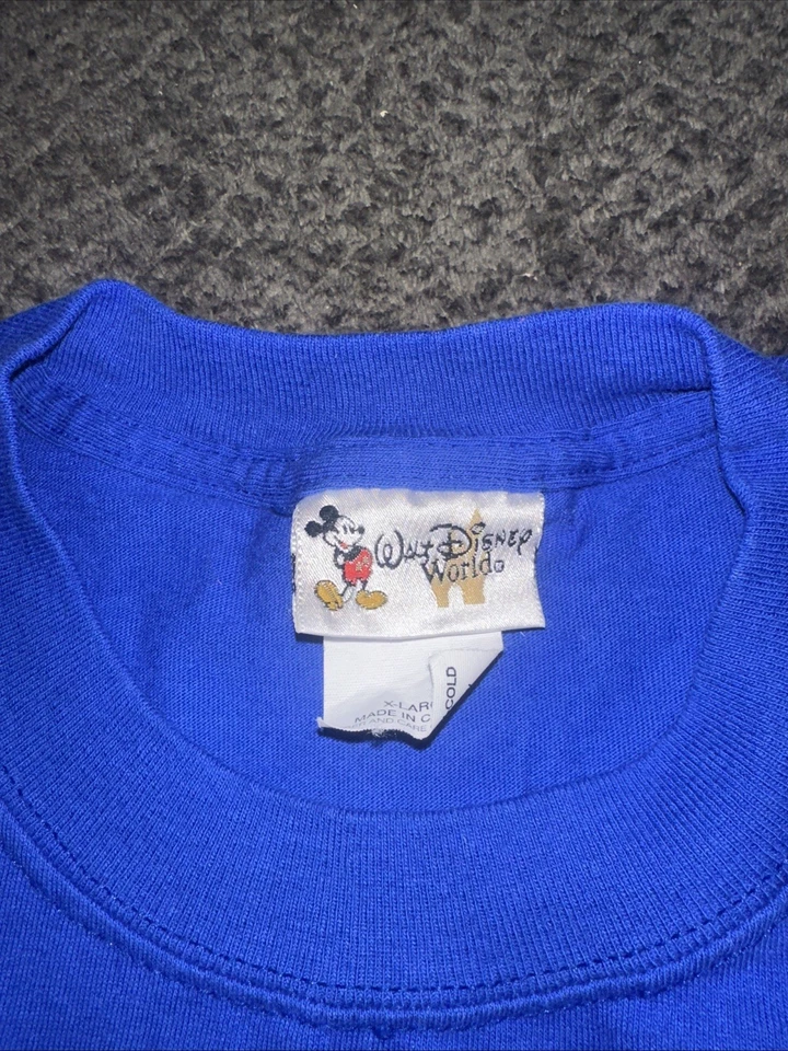 Vintage Y2K 2000 Walt Disney World WDW Graphic T-Shirt Blue Size Men’s XL - Image 3 of 4