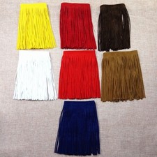 1 Meter Faux Suede Tassel Fringing Fringe Trim DIY Skirt Dress Hem Sewing Repair