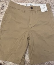 Abercrombie Kids Chino Shorts Knee Length 11/12 Regular Khaki Brown NWT