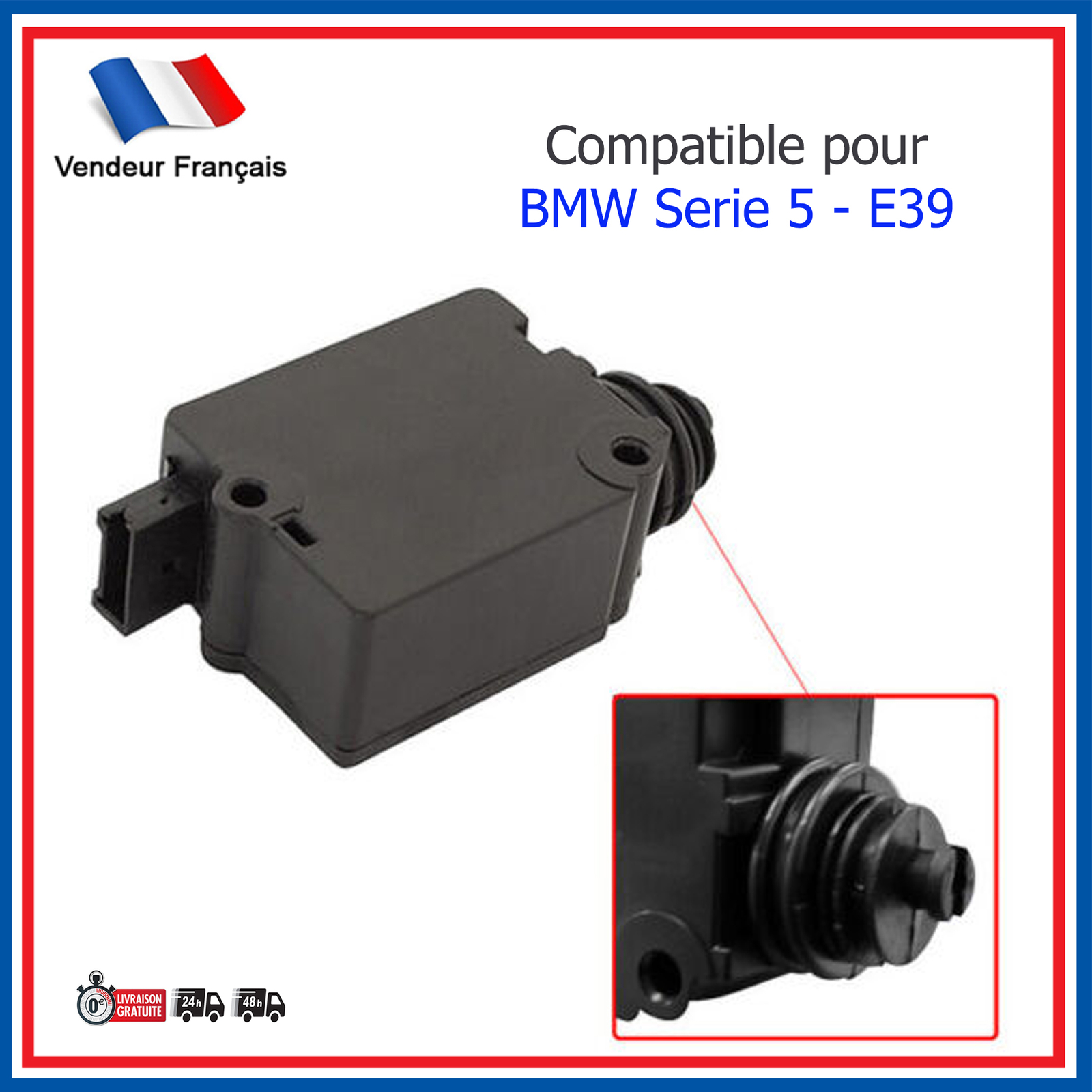 Moteur de centralisation de coffre BMW E39 à mécanisme renforcé