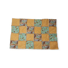 Baby Quilt Jungle Safari Lions Tigers Elephants Monkeys Giraffe Handmade 27X41