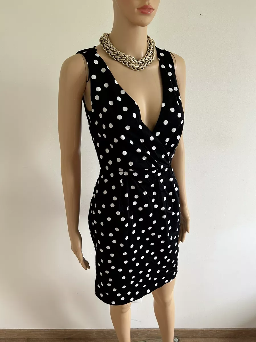 Robe noire pois blancs neuve Naf Naf taille 34 valeur 70