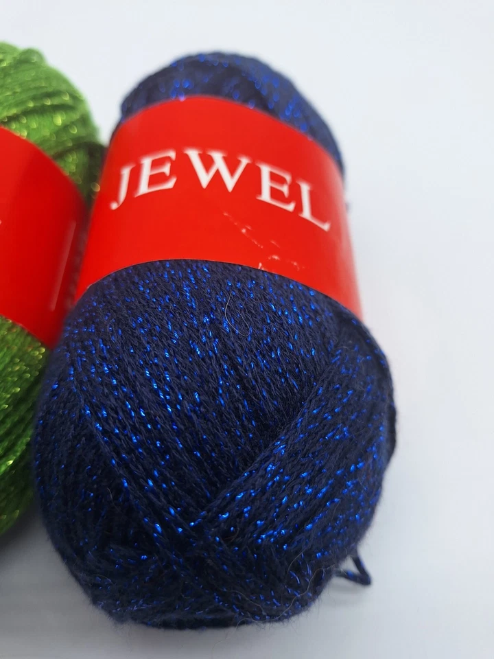 2 Madeja Feza Jewel Hilado Color 147 Color 141 270 yardas 100 gramos Foto 3 de 4