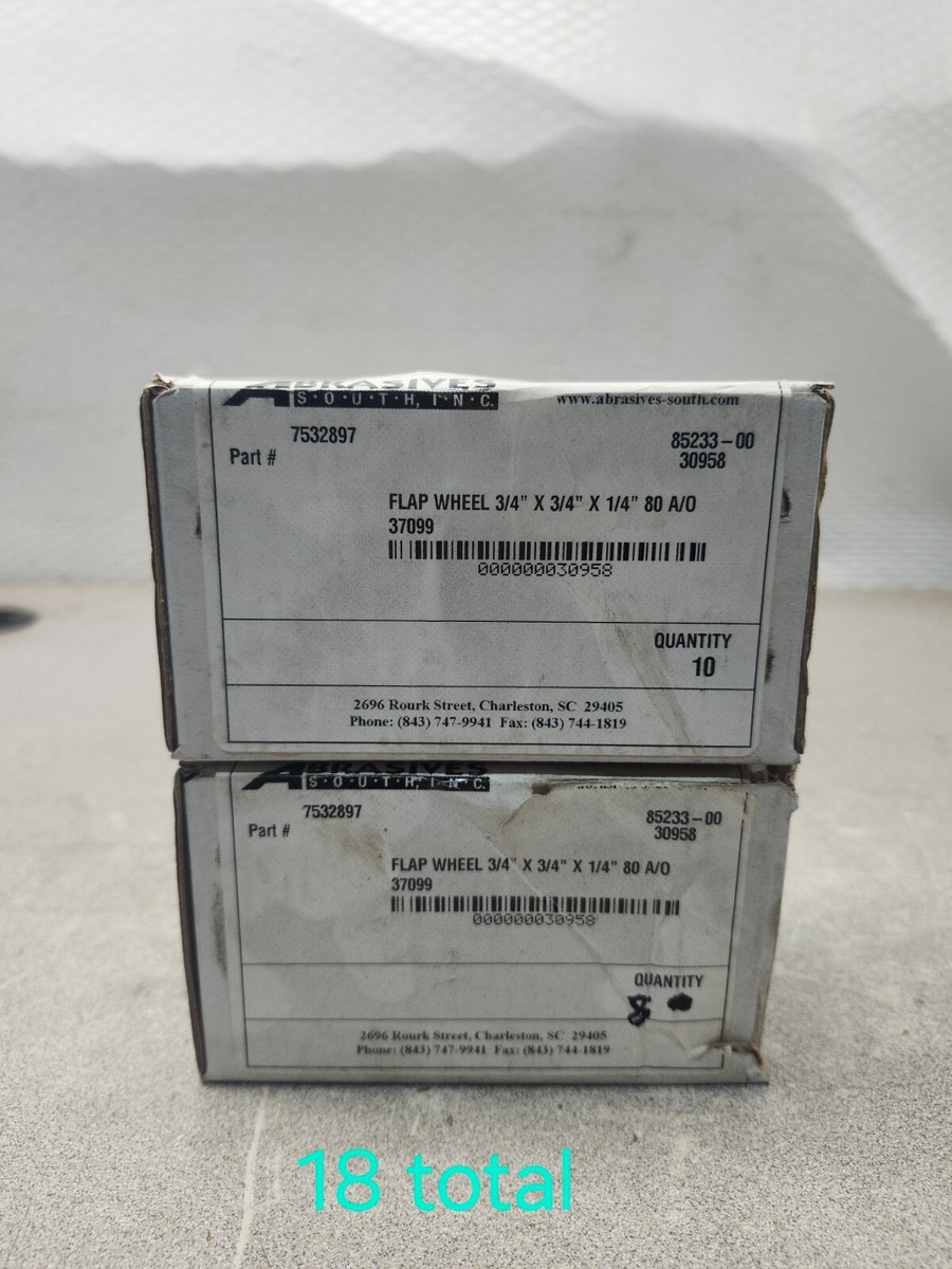 DeliciousTaylormade The LargeRAD ‘26LTD NEW LOT OF 18 ABRASIVES SOUTH INC FLAP WHEEL 3/4 X 3/4 X 1/4 80 A