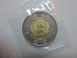 2012 HMS SHANNON WAR OF 1812 TOONIE TWO 2 DOLLARS UNCIRCULATED SEALED COIN