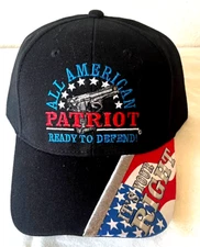 ALL AMERICAN PATRIOT - READY TO DEFEND IT'S YOUR RIGHT GUN RIGHTS BALL CAP (B-10