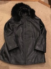 Gallery Petite Genuine Lamb Hooded Jacket Zip Off Hood Ps Pockets