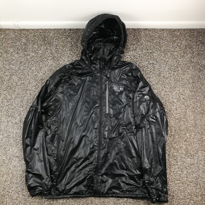 Mountain Hardwear Jacket Windbreaker Nylon Ripstop Lightweight Black Mens Medium