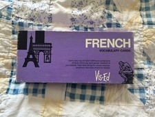 French Vocabulary Cards, Vis-Ed Visual Education Open Box But Cards Never Used