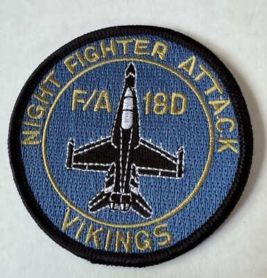 Night Fighter Attack F/A 18D Vikings Squadron 2.75''  Patch US Marines