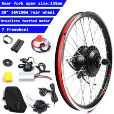 36V 250W 20 inch Electric Bicycle Hub Motor Conversion Kit e-bike Rear Wheel