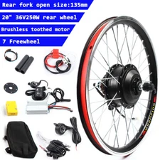 36V 250W 20 inch Electric Bicycle Hub Motor Conversion Kit e-bike Rear Wheel