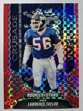 LAWRENCE TAYLOR Giants 2023 Rookies & Stars RED PLAID PARALLEL CRUSADE Card CR26