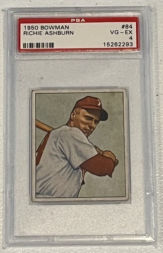 2 Card PSA Phillies HOF Lot 1951 Bowman PSA 3 Roberts, 1950 Bowman PSA 4 Ashburn - Picture 6 of 8