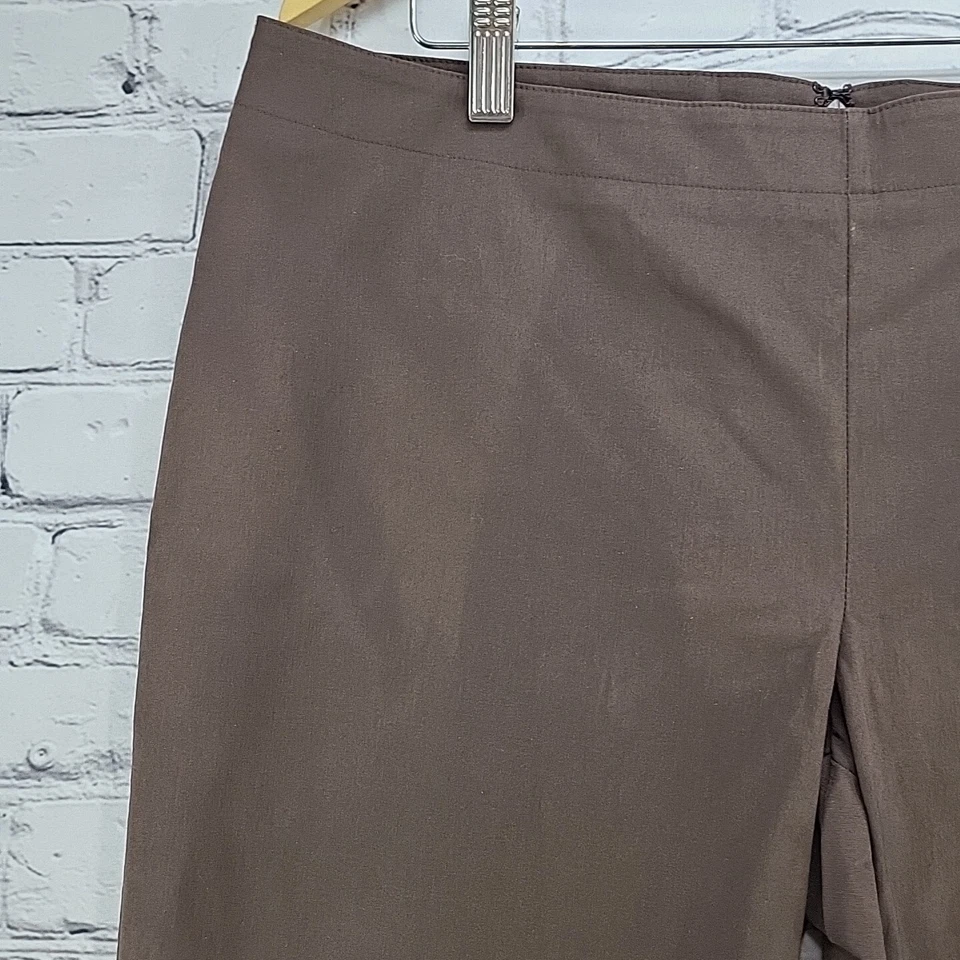 Pantalones Cortos Bisou Bisou Para Mujer Talla 12 Marrón Frente Plano Bermudas Elastizados Nuevos NOS Defecto Foto 2 de 4