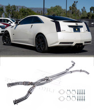 Resonated Mid Pipe Exhaust For 09-14 Cadillac Cts-v 6.2 V8 Coupe Stainless Steel