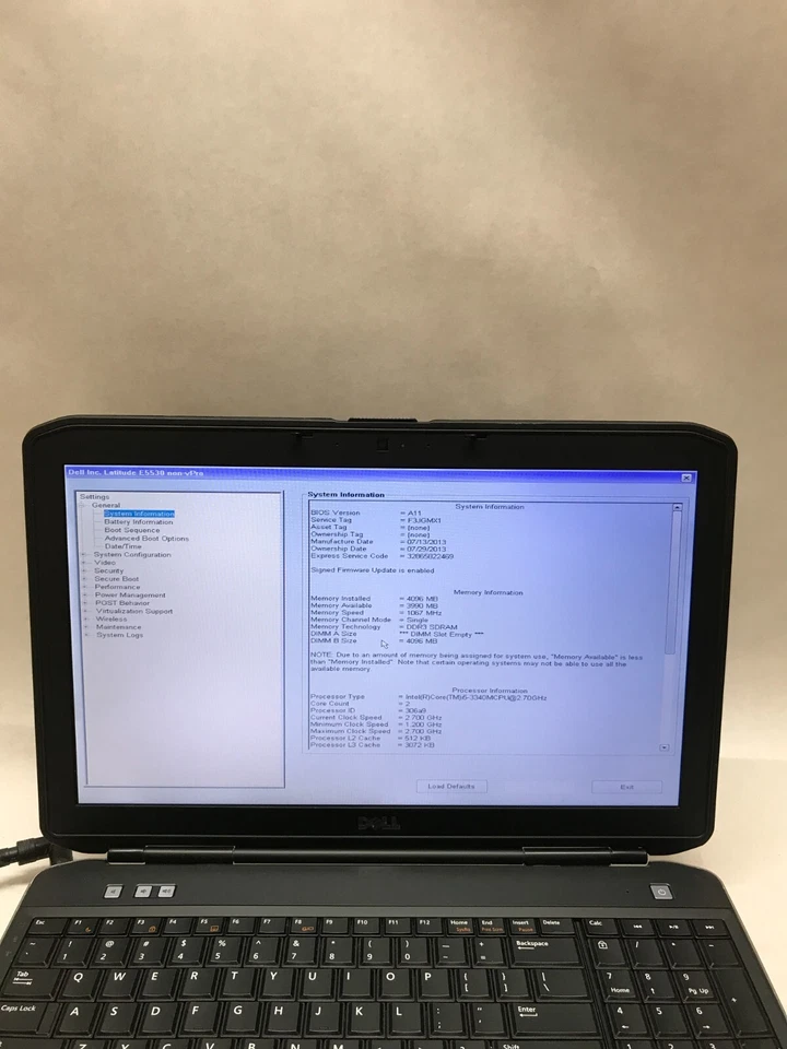 Dell Latitude E5530 15" Laptop Intel Core i5-3340M 4GB RAM NO HDD/OS Boots! - DW - Image 2 of 4