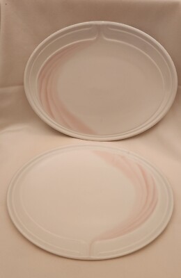  2 Vintage 1980er Johnson Brothers Ironstone Early Dawn ovale Platte