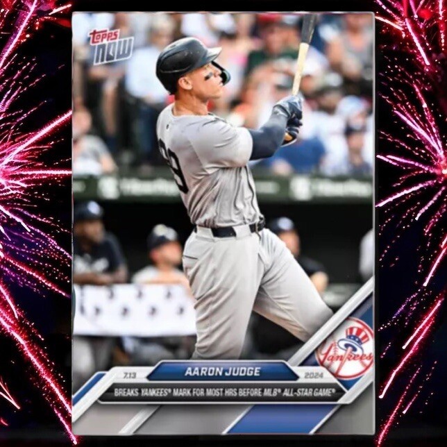 その他 Topps Now Aaron Judge - 2024 MLB 416 SP Aaron Judge - 2024 MLB TOPPS NOW Card 416 - BREAKS YANKEES
