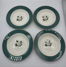 Century Service Corp  Emerald Floral Alliance Ohio 4 Soup Bowls READ