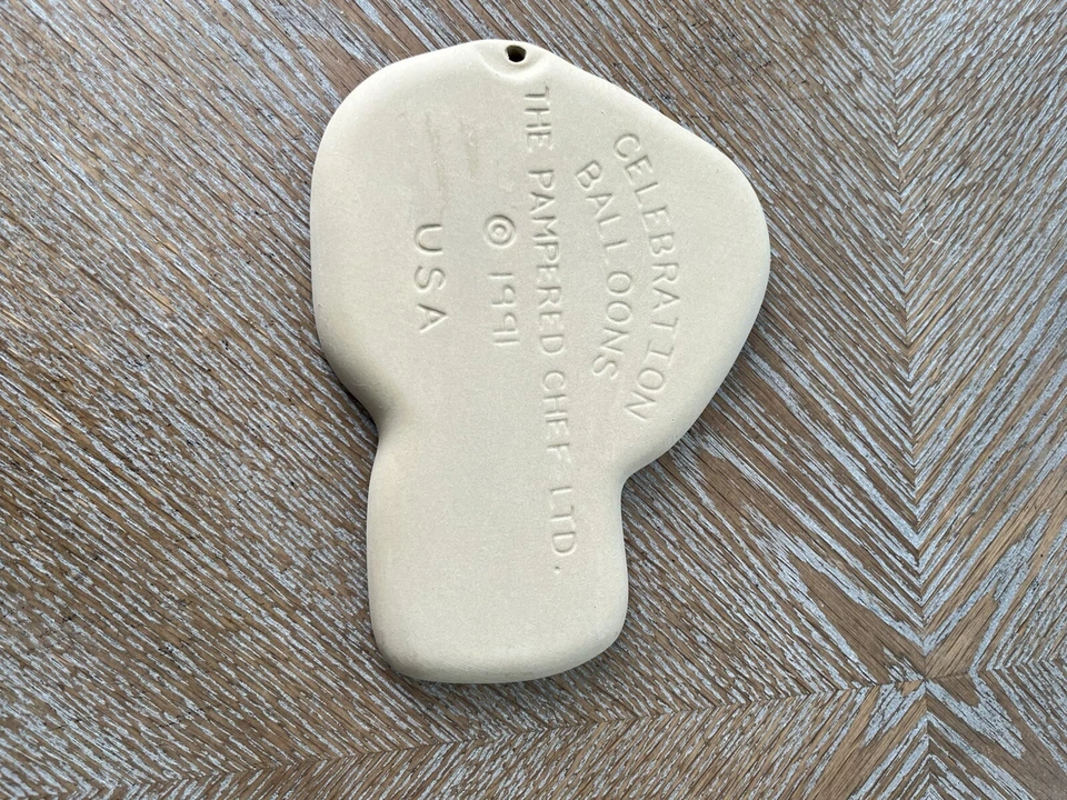 Pampered Chef Celebration Balloons STONEWARE 1991 6.5”X 5” Made In USA - Image 3 of 4