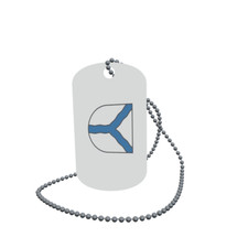 Dog Tag Flag Wembach Dog Tag Aluminium 30 x 50mm