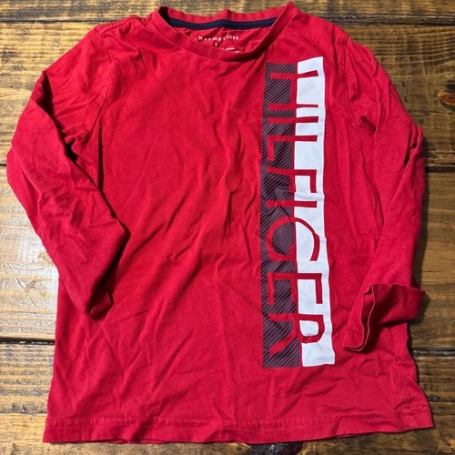 Tommy Hilfiger Youth Boys Size 6 Red Long Sleeve - Picture 3 of 4