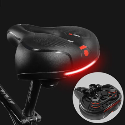 Fahrradsattel Ergonomischer Sitz Gel Memory-Schaum Rückstrahler Federung Bequem