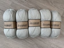 Canan knitting / crochet DK yarn in Grey with Silver fleck. 5 x 100g.