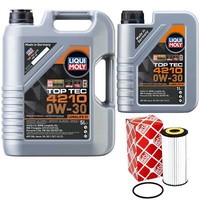 MotoröL Set 4210 0W-30 Liqui Moly 6 Liter + ÖLfilter FüR Audi A4 Seat Skoda Vw