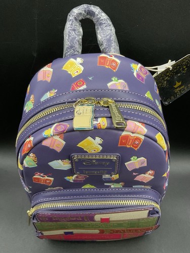 Loungefly Disney Princess Books All Over Print Mini Backpack NWT - Picture 2 of 11
