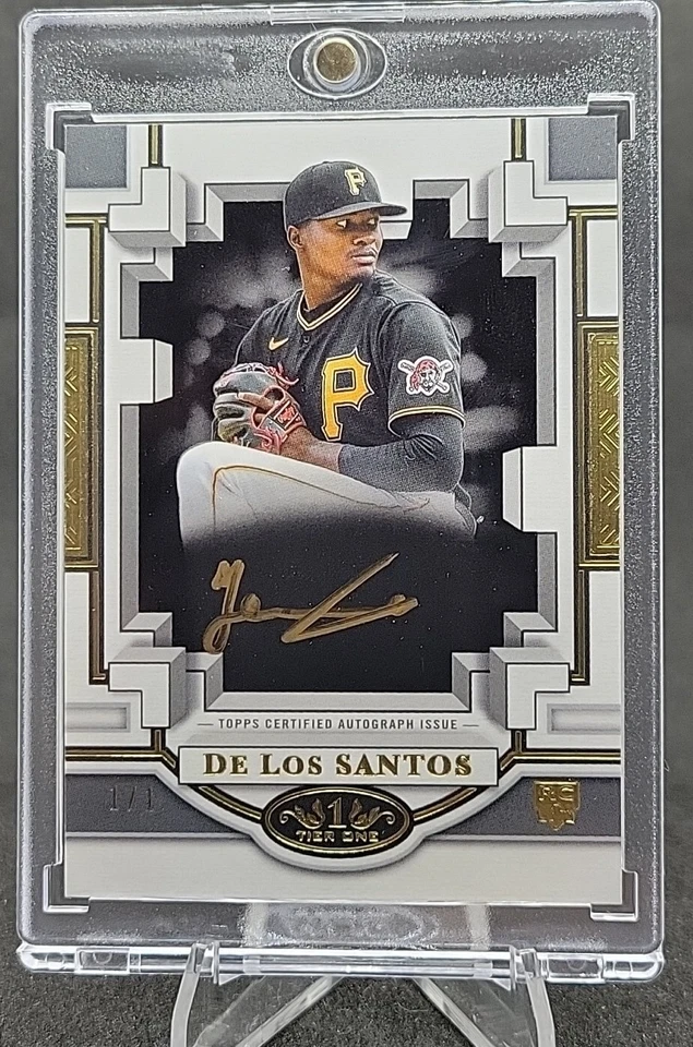 2023 Topps Tier One Yerry De Los Santos 1/1 Gold Ink Auto RC YANKEES - Image 3 of 4