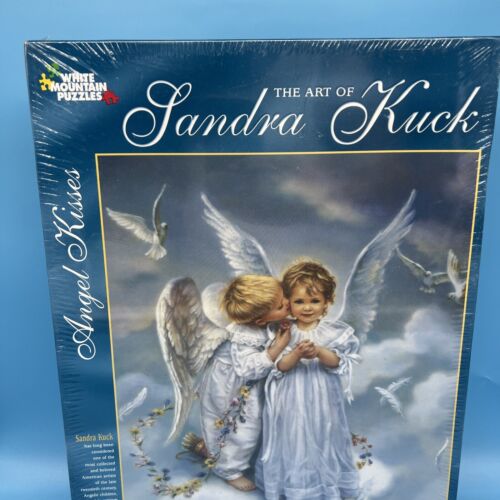 Angel Kisses Puzzle 1000 PC The Art of Sandra Kuck White Mountain Puzzles Sealed - 第 2/9 張圖片