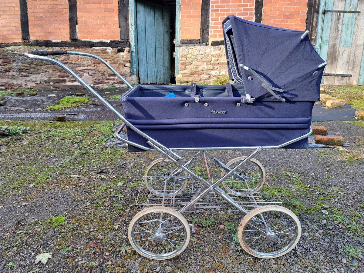Blue 1980's VINTAGE MARMET PRAM