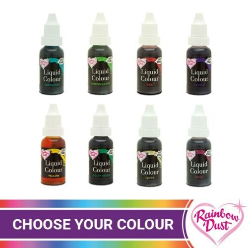 Rainbow Dust Flo Liquid Colours Airbrush Edible cake Food Colouring decoration - Picture 1 of 27