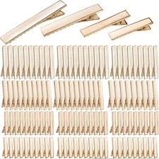 Duck Bill Hair Clips, 120pcs Gold Alligator Bow Clips Metal Single Prong Hair...