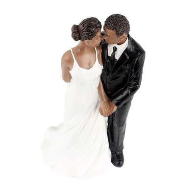 Wedding Resin Groom Bride Black Couple Figurine Cake Stand Topper Decor Ebay