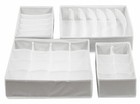 4er Set Aufbewahrungsbox Kleiderschrank Schubladen Organizer Trennfächer weiß