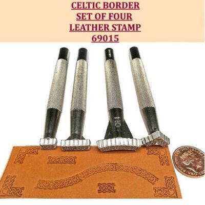 Craftool / Ivan 3 D [CELTIC BORDER SET 69025-00] Lederstempel x 4 Werkzeuge