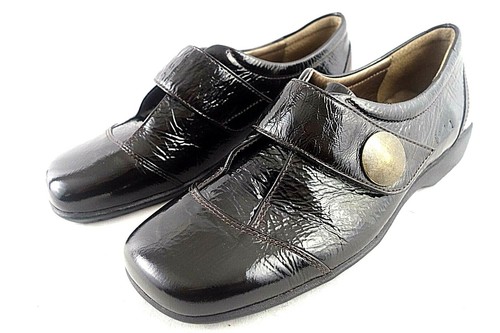 Josef Seibel Brown Patent Leather Flats Loafers Shoes Kathrin Women's 39 8 - Picture 4 of 11
