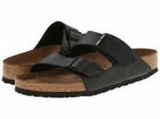 NIB Birkenstock Arizona Sandals in Black Leather Men's 5 Women's 7